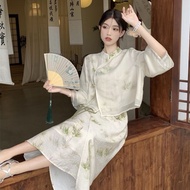 [Real photo] Ancient Chinese tea ceremony costume hanfu spa outfit