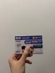 歐洲15日上網卡 8GB加無限