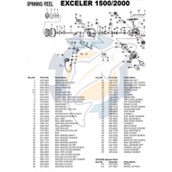 Bearing DAIWA Exceler LT 1000 - 3000