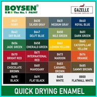 ◹ ◲ Boysen Quick Dry Drying Enamel Paint 1/4l For Wood Metal Surfaces