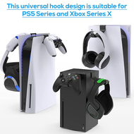 2PCS PS5 Game Controller Holder Headphone Headset Holder Hanger for Playstation 5/Xbox Series X Wireless Gamepad