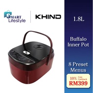 KHIND 1.8L ANSHIN FUZZY LOGIC JAR RICE COOKER WITH BUFFALO INNER POT RCM18SS