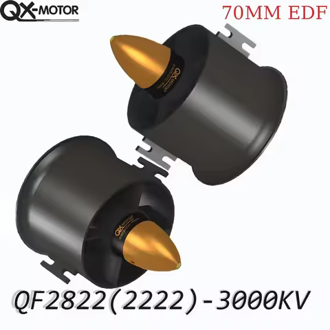 QX-Motor 6 Blades Ducted Fan 70MM EDF With QF2822 3000KV Brushless Motor FOR FMS / Freewing Remotely