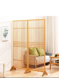竹制-日式隔斷欄柵屏風-玄關客廳入門/非實木(T4982)