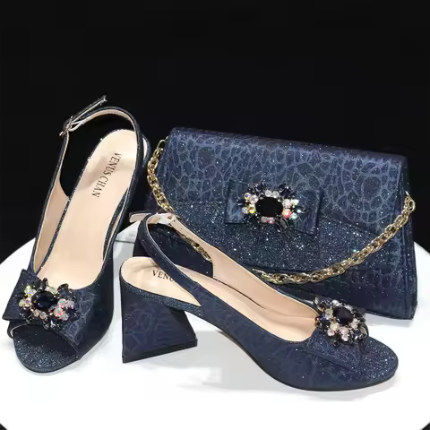 Doershow fashion Women Shoes and Bags To Match Set Italy Party Pumps Italian Matching Shoe and Bag S
