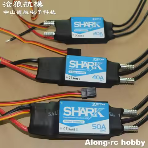 ZTW Shark 20A 40A 50A 60A 70A 80A Waterproof Brushless CW/CCW ESC For Boats With Water-cooling Syste