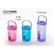 Elianware E-Fresh E-428 1500ml 1.5L / E-429 2000ml 2L BPA-Free Plastic Square Water Bottle Tumbler W