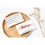 50 Thank you Cards - Thank you cards 9x5,4cm