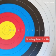 SANLIDA ARCHERY TARGET FACE (POLYESTER/WATERPROOF) SIZE 122CM (KERTAS TARGET SAHAJA) - MINIMUM 2 PCS