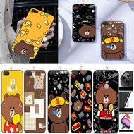 OPPO A56 OPPO A77 F3 R9 R9S A79 A98 5G A38 A16K X3 Lite X3 Neo F1 Plus Find X3 X3 Pro Q11 Anime Brown Bear Soft black phone case