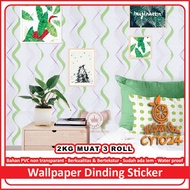 HIJAU 8 METER GREEN WAVES Wall STICKER WALLPAPER