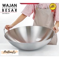 THICK SUS 304 STAINLESS STEEL PAN | LARGE PAN