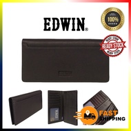 EDWIN ORIGINAL GENUINE LEATHER LONG WALLET MEN WOMEN DOMPET BEG DUIT WALLET PANJANG KULIT BRANDED PR