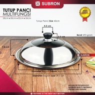 Subron Multifunction Pan Lid Stainless Steel Glass Combination 40 cm