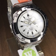 [Watchwagon] Seiko 5 Sports SNZJ03J1 Made in Japan Silvery White Dial Compass Rotating Bezel Automatic Gents Watch snzj03 snzj03j