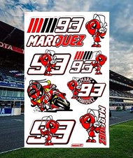 สติ๊กเกอร์ติดรถ Marc Marquez 93 MOTO GP สติ๊กเกอร์ติดรถ รถมอเตอร์ไซค์ หมวกกันน็อค คุณภาพสูง