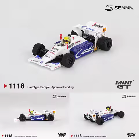 PreSale MINIGT 1118 1:64 Toleman TG184 #19 Ayrton Senna 1984 Monaco Grand Prix 2nd Place Diecast Car