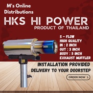 HKS Hi Power Exhaust Muffler High Quality S-Flow