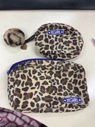X-Girl豹紋化妝包 2個