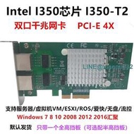 Intel英特爾 I350-T2 PCI-E 4X雙口千兆網卡 I350AM2 匯聚 軟路由