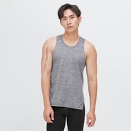 抗菌開叉長版吸排背心(男)-花岩黑