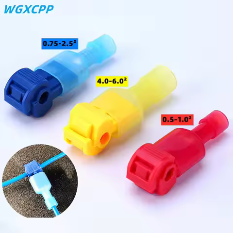 10 Pairs T-shaped Terminal Blocks,Electrical Connector Connection Clamps,Quick-Free Stripping Plugs,