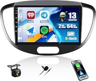 CAMECHO 2G + 64G Android 13 Car Radio with Sat Nav for Hyundai i10 (2007-2013), Double DIN Car Radio