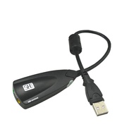 External USB Sound Card 7.1 Adapter 5HV2 3D Audio Headset Microphone 3.5mm for Laptop PC Desktop PC