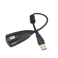 Wired Recording Sound Card 7.1 Adapter 5HV2 3D Audio Headset Microphone 3.5mm for Laptop PC Desktop 