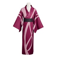 § Shinazugawa Sanemi Cosplay Costume Women Men Red Long Kimono Anime Halloween Carnival Party Role