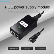 ALLGOODS POE Power Supply, 100Mbps Compatible POE Power Injector, POE Device Output 48V 0.5A Desktop