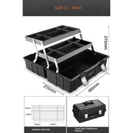 GREENER Tool Box LUXURY 21 INCH Tool Box - Multifunctional 3-Tier Tool Box