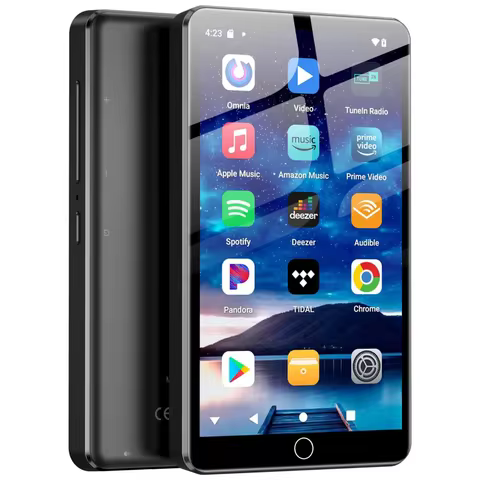 144GB (128GB+16GB) MP3 player with Bluetooth and WiFi, Android 13 OS with 4-inch touchscreen and spe