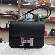 95%NEW USED HERMES CONSTANCE 24黑色MADAME皮法郎扣 NOIR ENAMEL #C24 #愛馬仕康康包