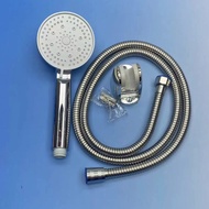 Pressurized Telephone Shower Head Set modes ABS Silver Shower Set