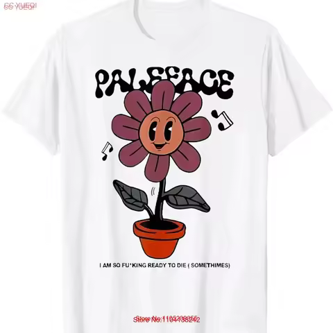 Top Paleface Swiss Flower Tour T Shirt vintage Washed Casual Stretched Stylish Slightly Top For Ever