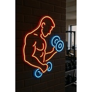 Dumbbell Neon Sign Light, Barbell Led Neon, Sport Neon Sign, Custom Neon Sign for Sport Club, Gym, F