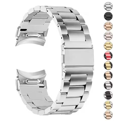 No Gaps Quick Fit Stainless Steel Strap For Samsung Galaxy Watch 7 6 5 4 40 44mm 5Pro 45 Band Galaxy