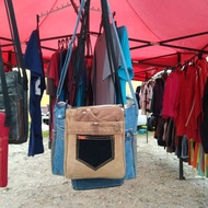 sling bag jeans custom made for men & women.material from jeans