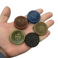 Oreo ppb pop coin fingertip decompression toy, male release tool,  metal EDC sound coin