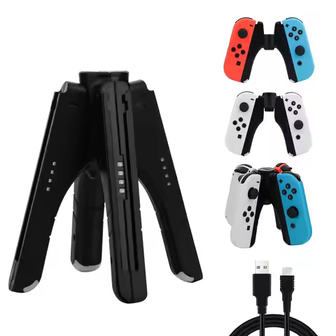 4-in-1 controller charger handle for Switch JoyCon & Switch OLED JoyCon stand,JoyCon charging dock w