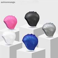 【AMSG】 Ear Protection Cap,increase Silicone Swimming Cap, Ear Protection, Hair Protection, Waterproo