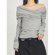 Codibook | Korea EEZEE Cross Strapless Hooded Top TS102 [Pre-Order] Long Sleeve Top Women's Clothing