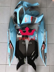 ชุดสี เฟรม นูโว MX  NOUVO MX รถปี 2009 จำนวน 9 ชิ้น โทน สีน้ำเงิน ฟ้า เท่ห์  ระบบสี2K เกาะติดทน วัสด