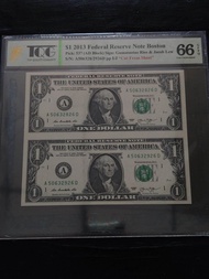 Commemorative US DOLLAR $ 1 dollar ( 2in1 uncut )