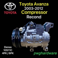 Recond AirCond Compressor Toyota Avanza 1.3cc 4PK / 1.5cc 6PK / Kompressor Kereta Toyota Avanza Comp