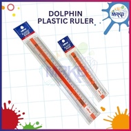 DOLPHIN PLASTIC RULER 15CM/30CM (12INCH/16INCH)