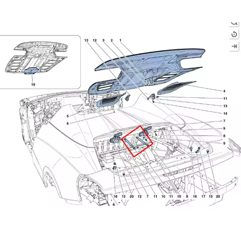 For Ferrari 458 Spider Speciale Rear Hood Strut OEM 84650400