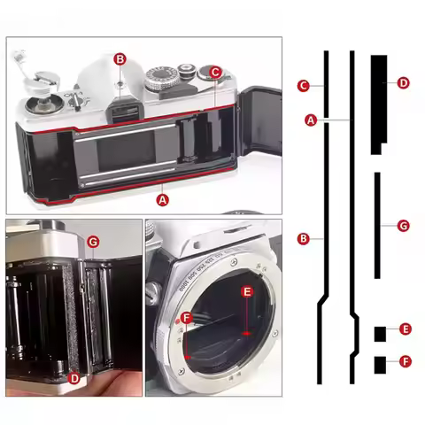 【NEWLY】Light Proof Seal Foam Sponge Repair Kit For Olympus OM-1 OM-2 OM-3 OM-4 SLR Camera Body Light
