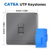 AMPCOM Keystone Jack Gói 86Mm Tấm Mặt Với CAT6 1Gbps UTP Keystone Jack Không Có Cú Đấm Xuống Công Cụ